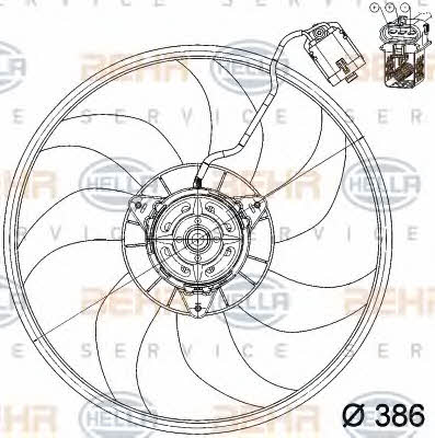 Behr-Hella 8EW 351 039-701 Hub, engine cooling fan wheel 8EW351039701