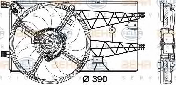 Behr-Hella 8EW 351 040-321 Hub, engine cooling fan wheel 8EW351040321