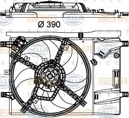 Behr-Hella 8EW 351 040-331 Hub, engine cooling fan wheel 8EW351040331
