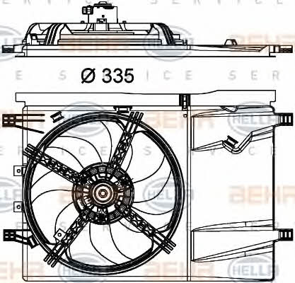 Behr-Hella 8EW 351 040-341 Hub, engine cooling fan wheel 8EW351040341