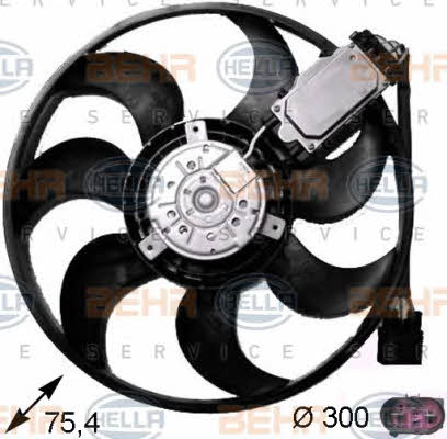 Hub, engine cooling fan wheel Behr-Hella 8EW 351 043-241
