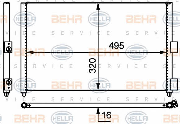 Behr-Hella 8FC 351 301-701 Cooler Module 8FC351301701