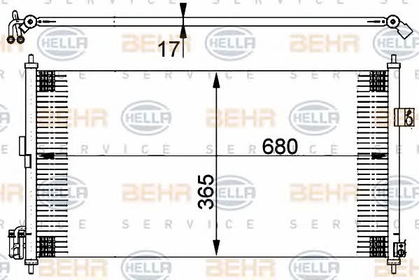 8FC351302251 Behr-Hella AC Condenser