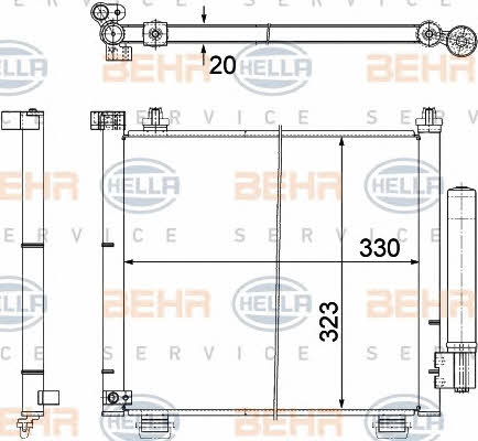 Behr-Hella 8FC 351 303-471 Cooler Module 8FC351303471