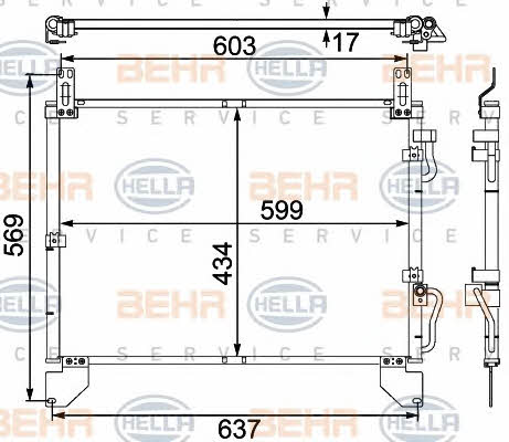 Behr-Hella 8FC 351 304-151 Cooler Module 8FC351304151