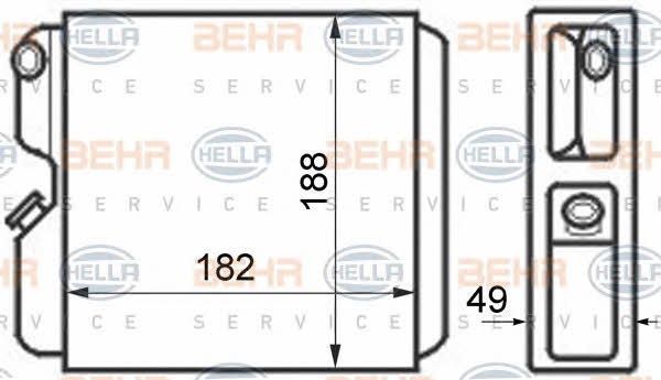 Behr-Hella 8FH 351 024-371 Heat exchanger, interior heating 8FH351024371