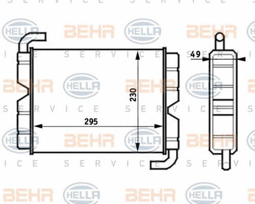 Behr-Hella 8FH 351 024-381 Heat exchanger, interior heating 8FH351024381