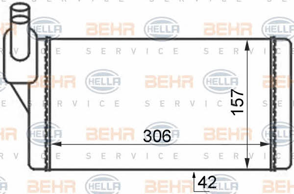 Behr-Hella 8FH 351 024-401 Heat exchanger, interior heating 8FH351024401
