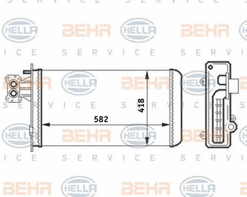 Behr-Hella 8FH 351 024-451 Heat exchanger, interior heating 8FH351024451