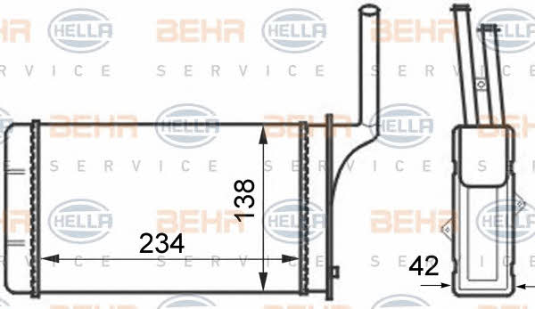 Behr-Hella 8FH 351 024-461 Heat exchanger, interior heating 8FH351024461