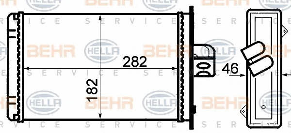 Behr-Hella 8FH 351 308-101 Heat exchanger, interior heating 8FH351308101