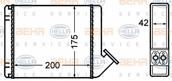 Behr-Hella 8FH 351 308-131 Heat exchanger, interior heating 8FH351308131