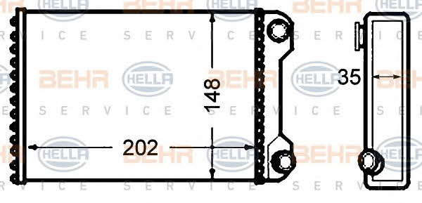 Behr-Hella 8FH 351 308-241 Heat exchanger, interior heating 8FH351308241