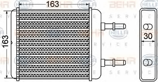 Behr-Hella 8FH 351 308-301 Heat exchanger, interior heating 8FH351308301