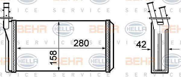 Behr-Hella 8FH 351 308-401 Heat exchanger, interior heating 8FH351308401