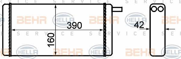 Behr-Hella 8FH 351 308-731 Heat exchanger, interior heating 8FH351308731