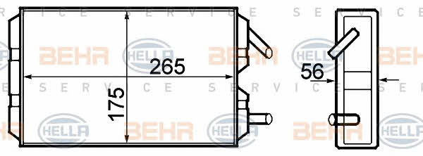 Behr-Hella 8FH 351 308-751 Heat exchanger, interior heating 8FH351308751