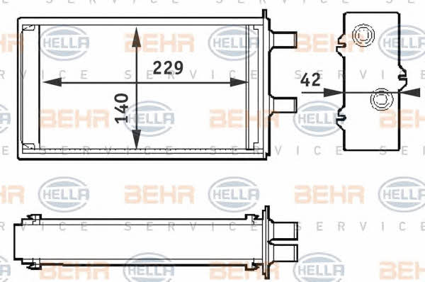 Behr-Hella 8FH 351 311-001 Heat exchanger, interior heating 8FH351311001