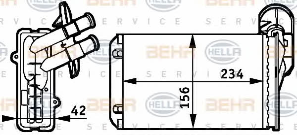 Behr-Hella 8FH 351 311-041 Heat exchanger, interior heating 8FH351311041