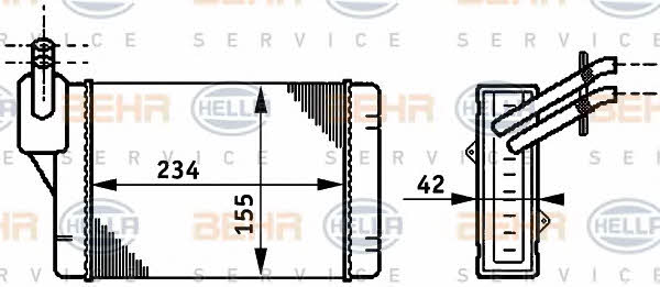 Behr-Hella 8FH 351 311-061 Heat exchanger, interior heating 8FH351311061