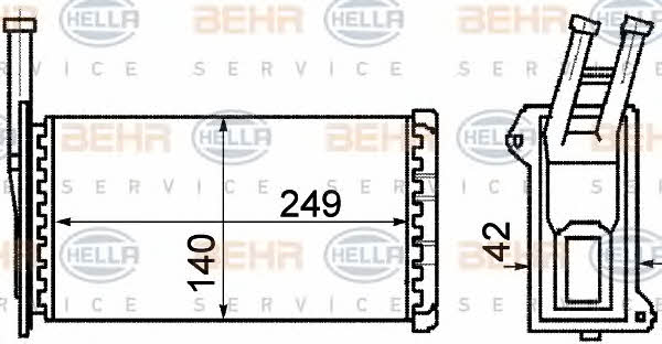 Behr-Hella 8FH 351 311-081 Heat exchanger, interior heating 8FH351311081