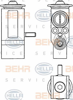 Air conditioner expansion valve Behr-Hella 8UW 351 303-381
