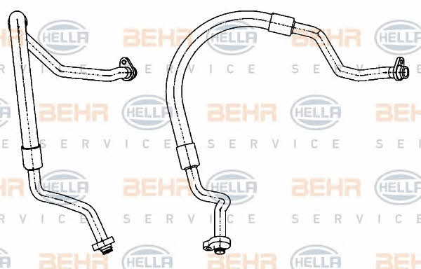 Coolant pipe Behr-Hella 9GS 351 338-561