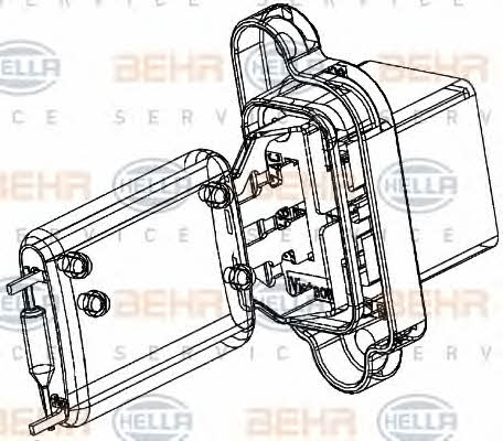 Fan motor resistor Behr-Hella 9ML 351 332-361