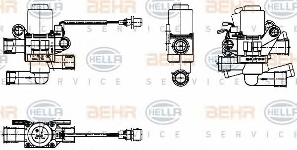 Behr-Hella 9XL 351 024-501 Heater control valve 9XL351024501