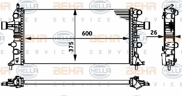 Behr-Hella 8MK 376 710-664 Radiator, engine cooling 8MK376710664