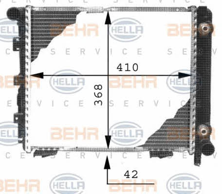 Behr-Hella 8MK 376 711-334 Radiator, engine cooling 8MK376711334