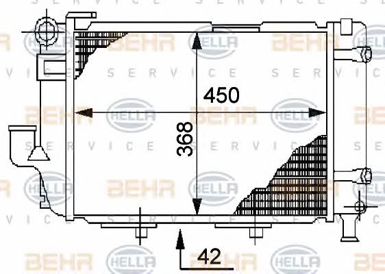 Behr-Hella 8MK 376 711-364 Radiator, engine cooling 8MK376711364
