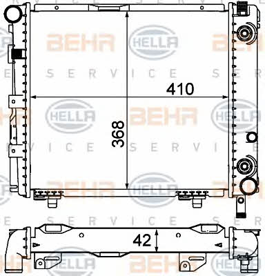 Behr-Hella 8MK 376 712-154 Radiator, engine cooling 8MK376712154