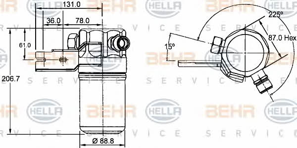 Behr-Hella 8FT 351 192-391 Dryer, air conditioner 8FT351192391