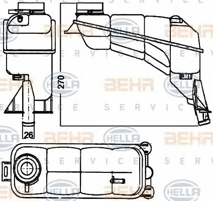 Expansion tank Behr-Hella 8MA 376 755-121