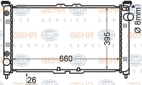 Behr-Hella 8MK 376 705-591 Radiator, engine cooling 8MK376705591