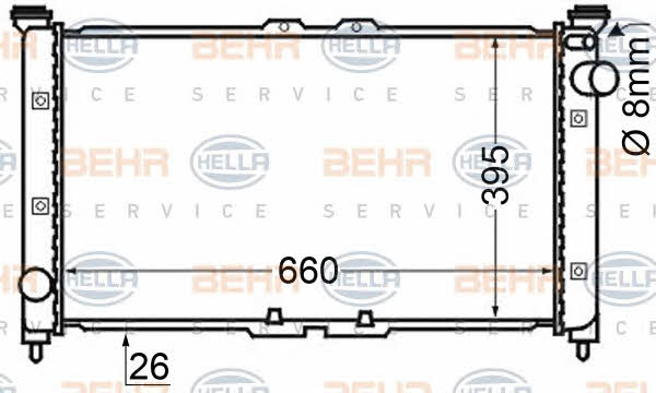 Behr-Hella 8MK 376 705-601 Radiator, engine cooling 8MK376705601