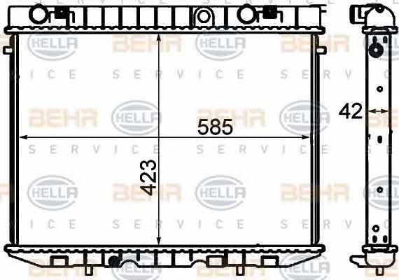 Behr-Hella 8MK 376 705-621 Radiator, engine cooling 8MK376705621