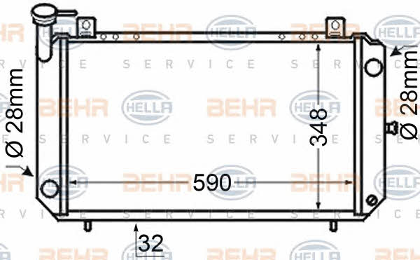 Behr-Hella 8MK 376 705-681 Radiator, engine cooling 8MK376705681