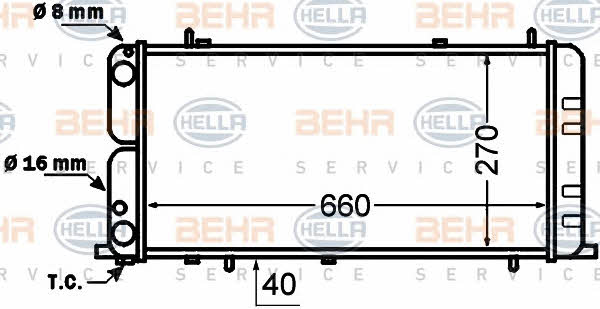Behr-Hella 8MK 376 705-731 Radiator, engine cooling 8MK376705731