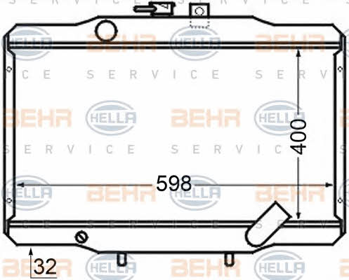 Behr-Hella 8MK 376 705-741 Radiator, engine cooling 8MK376705741