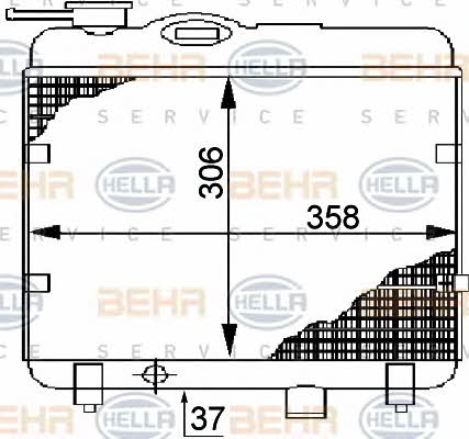 Behr-Hella 8MK 376 706-301 Radiator, engine cooling 8MK376706301