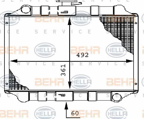 Behr-Hella 8MK 376 706-351 Radiator, engine cooling 8MK376706351