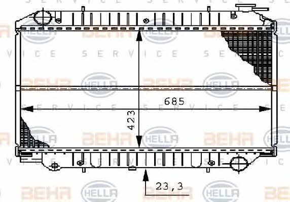 Behr-Hella 8MK 376 706-521 Radiator, engine cooling 8MK376706521