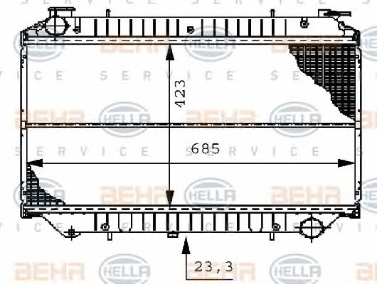 Behr-Hella 8MK 376 706-531 Radiator, engine cooling 8MK376706531