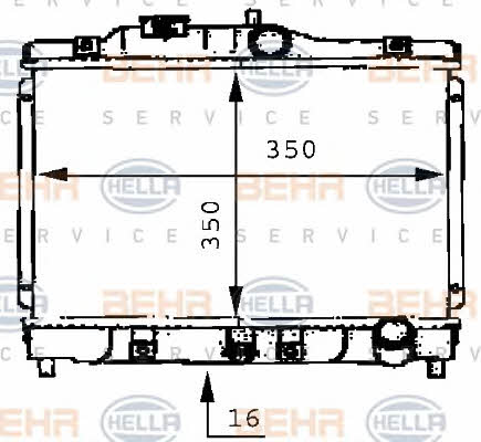 Behr-Hella 8MK 376 706-691 Radiator, engine cooling 8MK376706691