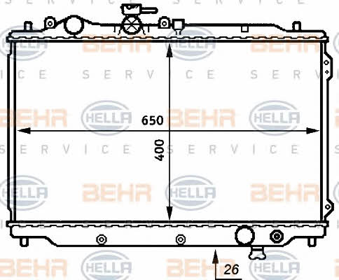 Behr-Hella 8MK 376 706-711 Radiator, engine cooling 8MK376706711