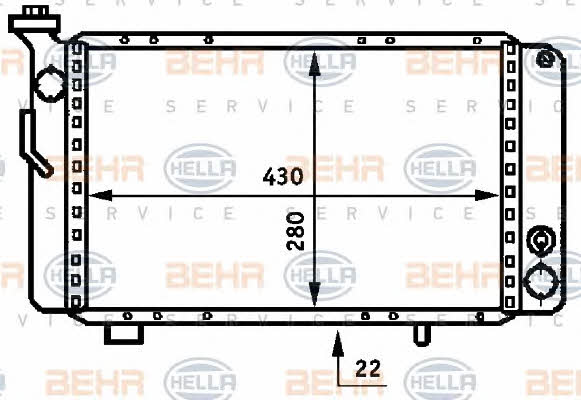 Behr-Hella 8MK 376 707-131 Radiator, engine cooling 8MK376707131