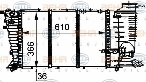 Behr-Hella 8MK 376 707-281 Radiator, engine cooling 8MK376707281