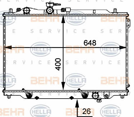 Behr-Hella 8MK 376 707-531 Radiator, engine cooling 8MK376707531